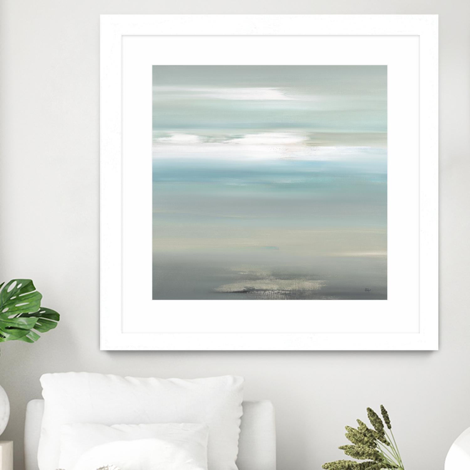 A Day By The Water by Lisa Ridgers on GIANT ART - grey abstract