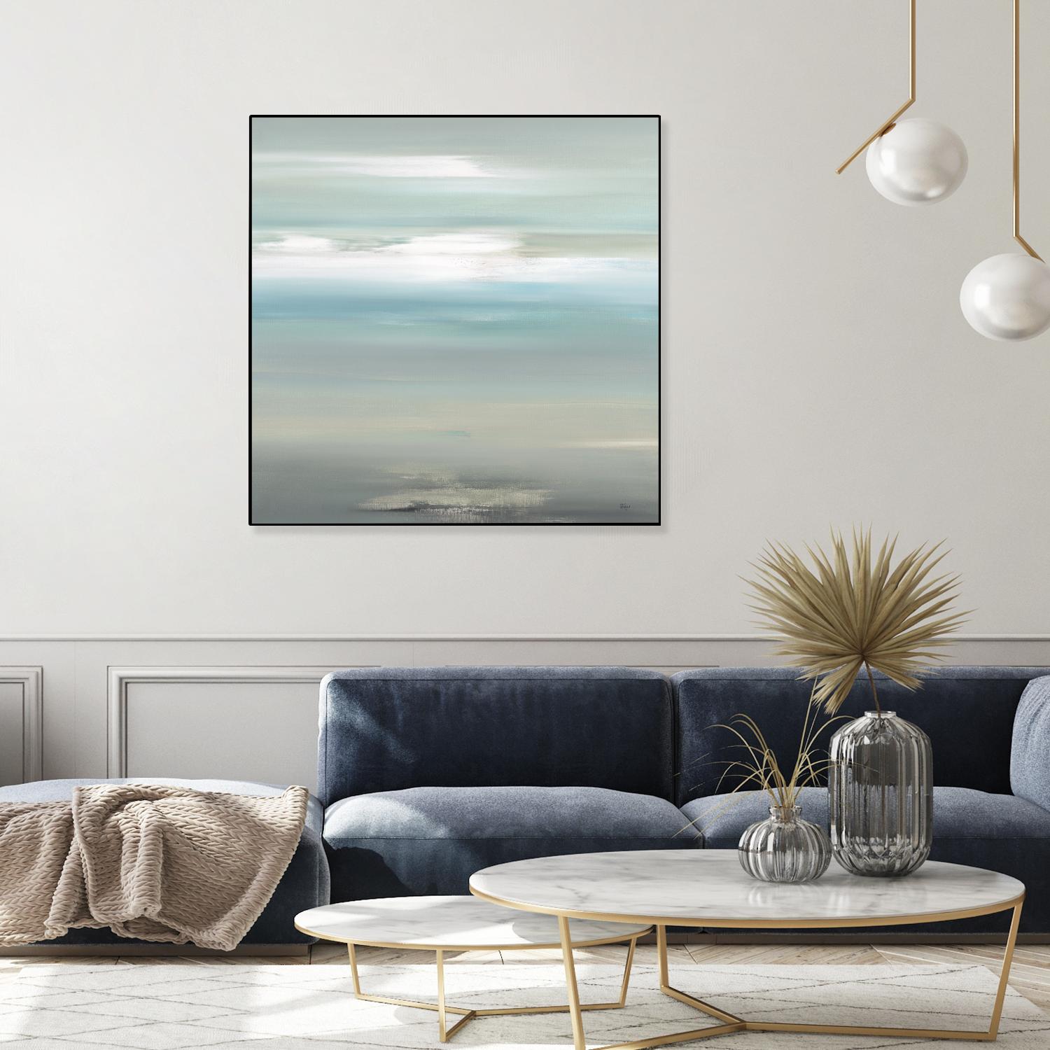 A Day By The Water by Lisa Ridgers on GIANT ART - grey abstract
