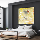 Lemon Jostle I by Tim OToole on GIANT ART - yellow abstract