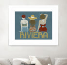 Vintage Bathing Beauties I by June Erica Vess on GIANT ART - blue fashion