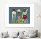 Vintage Bathing Beauties I by June Erica Vess on GIANT ART - blue fashion