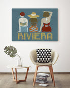 Vintage Bathing Beauties I by June Erica Vess on GIANT ART - blue fashion