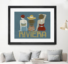 Vintage Bathing Beauties I by June Erica Vess on GIANT ART - blue fashion