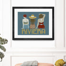 Vintage Bathing Beauties I by June Erica Vess on GIANT ART - blue fashion