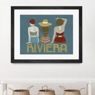 Vintage Bathing Beauties I by June Erica Vess on GIANT ART - blue fashion