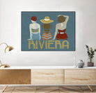 Vintage Bathing Beauties I by June Erica Vess on GIANT ART - blue fashion