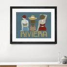 Vintage Bathing Beauties I by June Erica Vess on GIANT ART - blue fashion