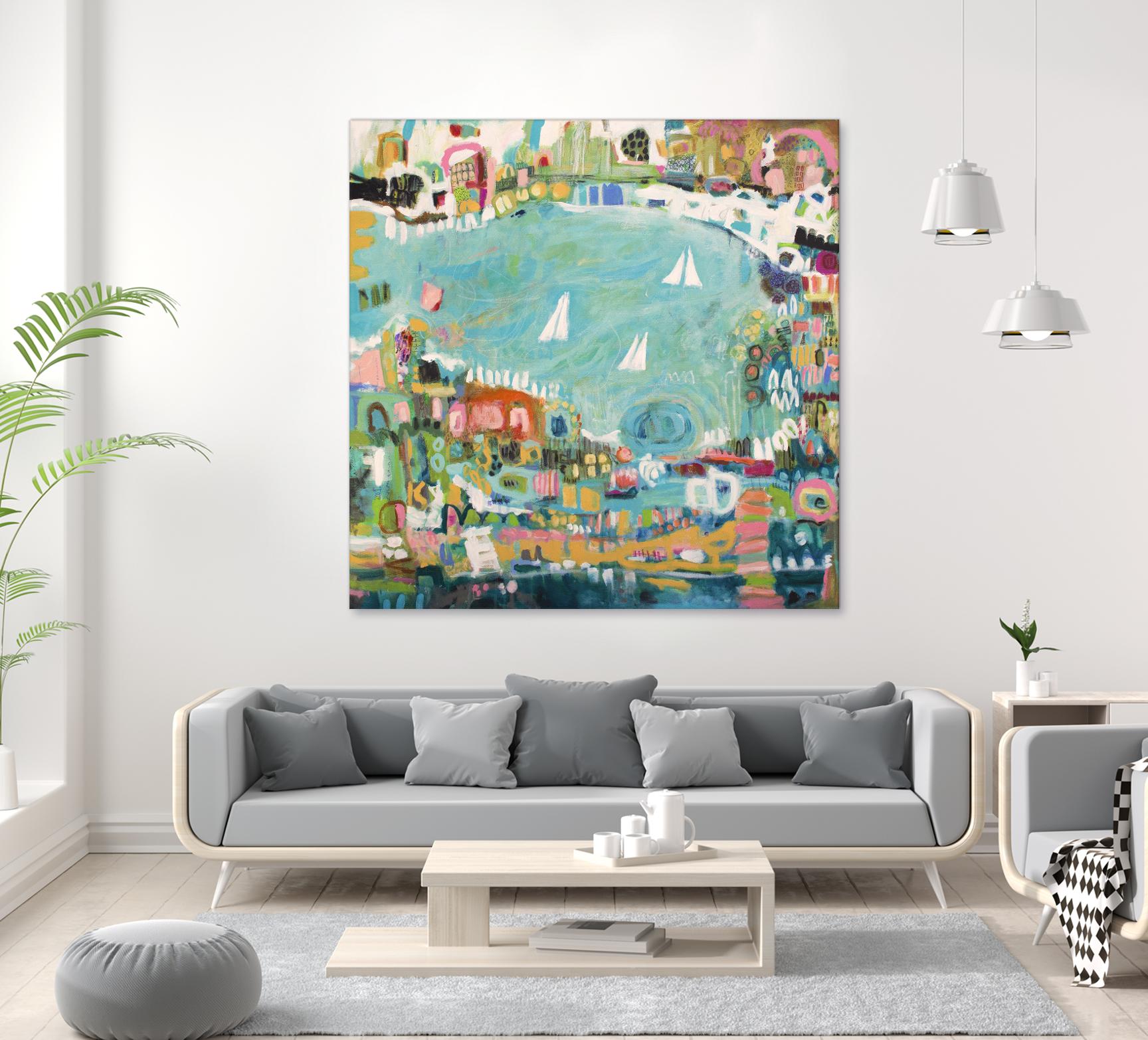 Abstract Marina IV by Karen Fields on GIANT ART - blue abstract