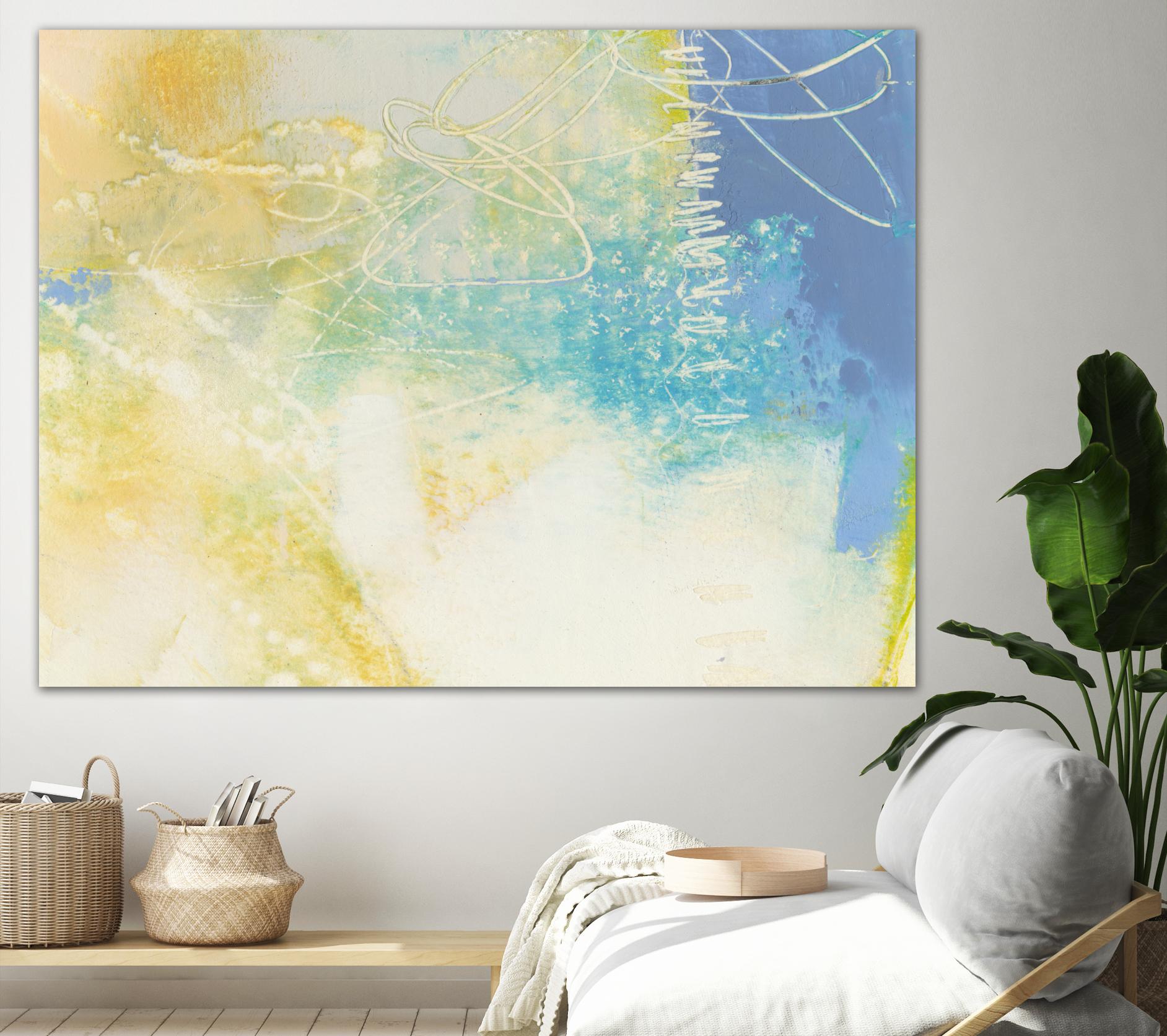 Blue Lux I by Sue Jachimiec on GIANT ART - blue abstract