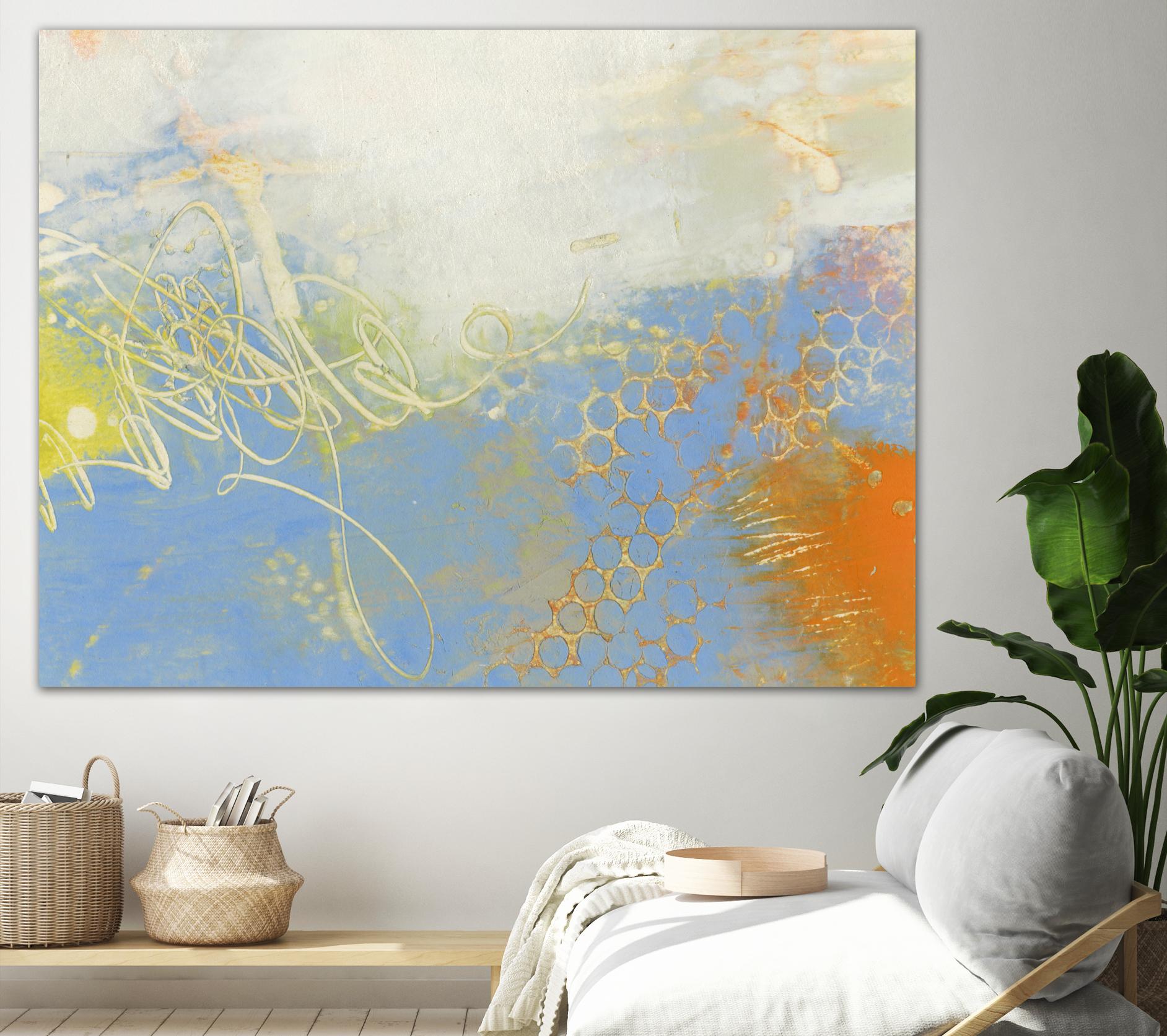 Blue Lux II by Sue Jachimiec on GIANT ART - blue abstract