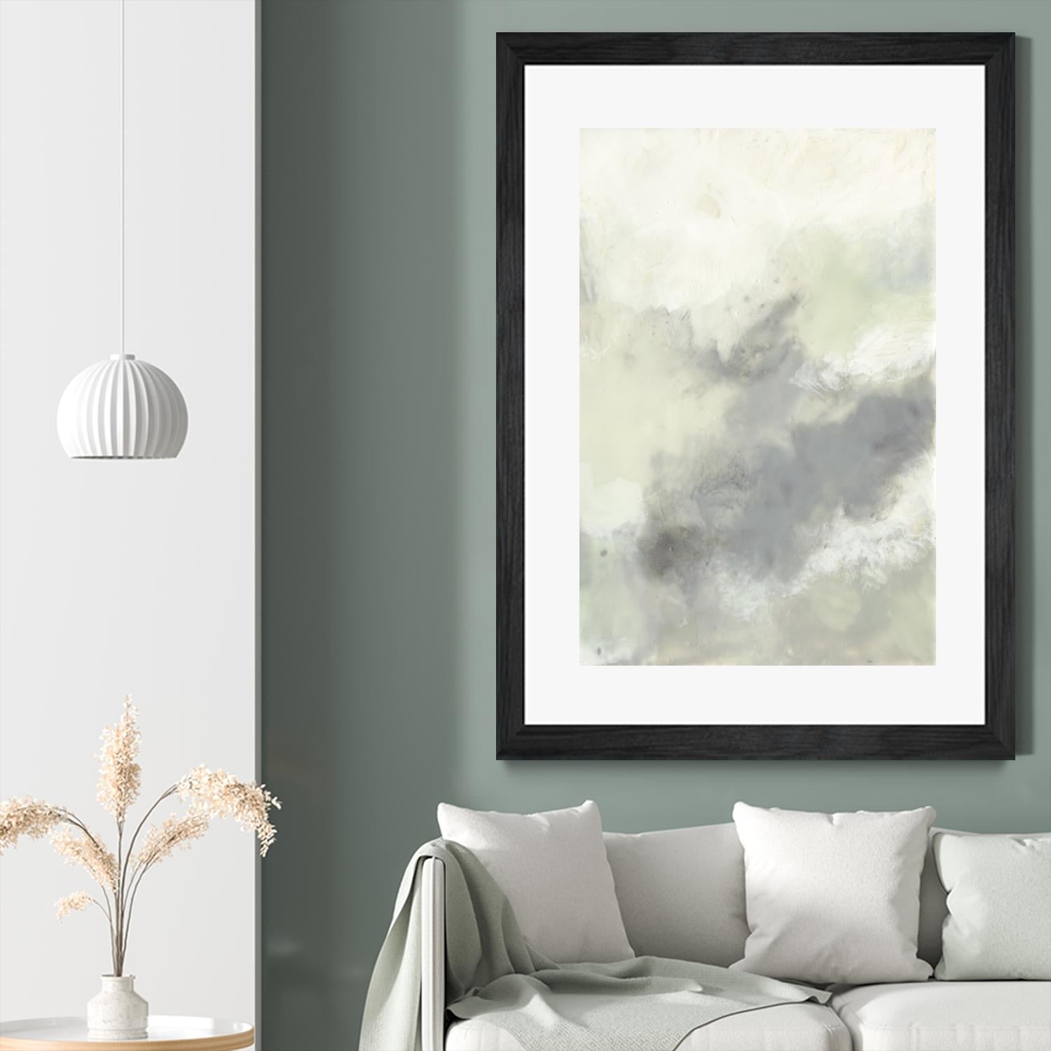 Cloud Impressions II by Jennifer Goldberger on GIANT ART - green abstract
