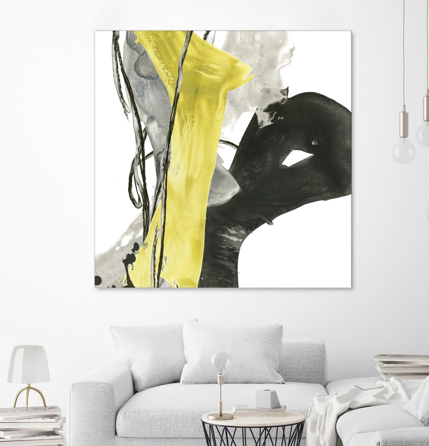 Citron Flux I by June Erica Vess on GIANT ART - yellow abstract