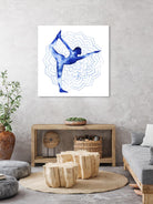 Yoga Flow I by Grace Popp on GIANT ART - blue leisure
