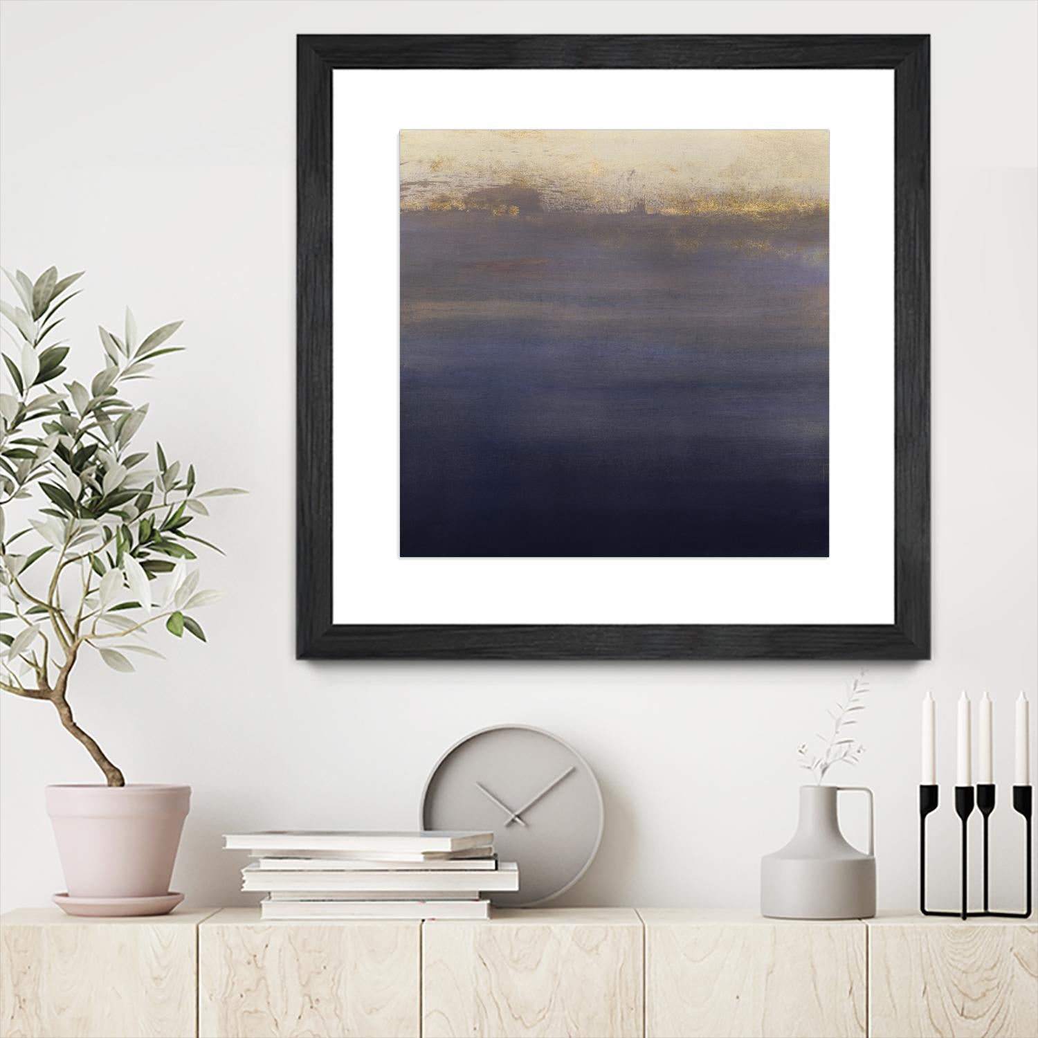 Indigo Sundown I by Victoria Borges on GIANT ART - pink abstract
