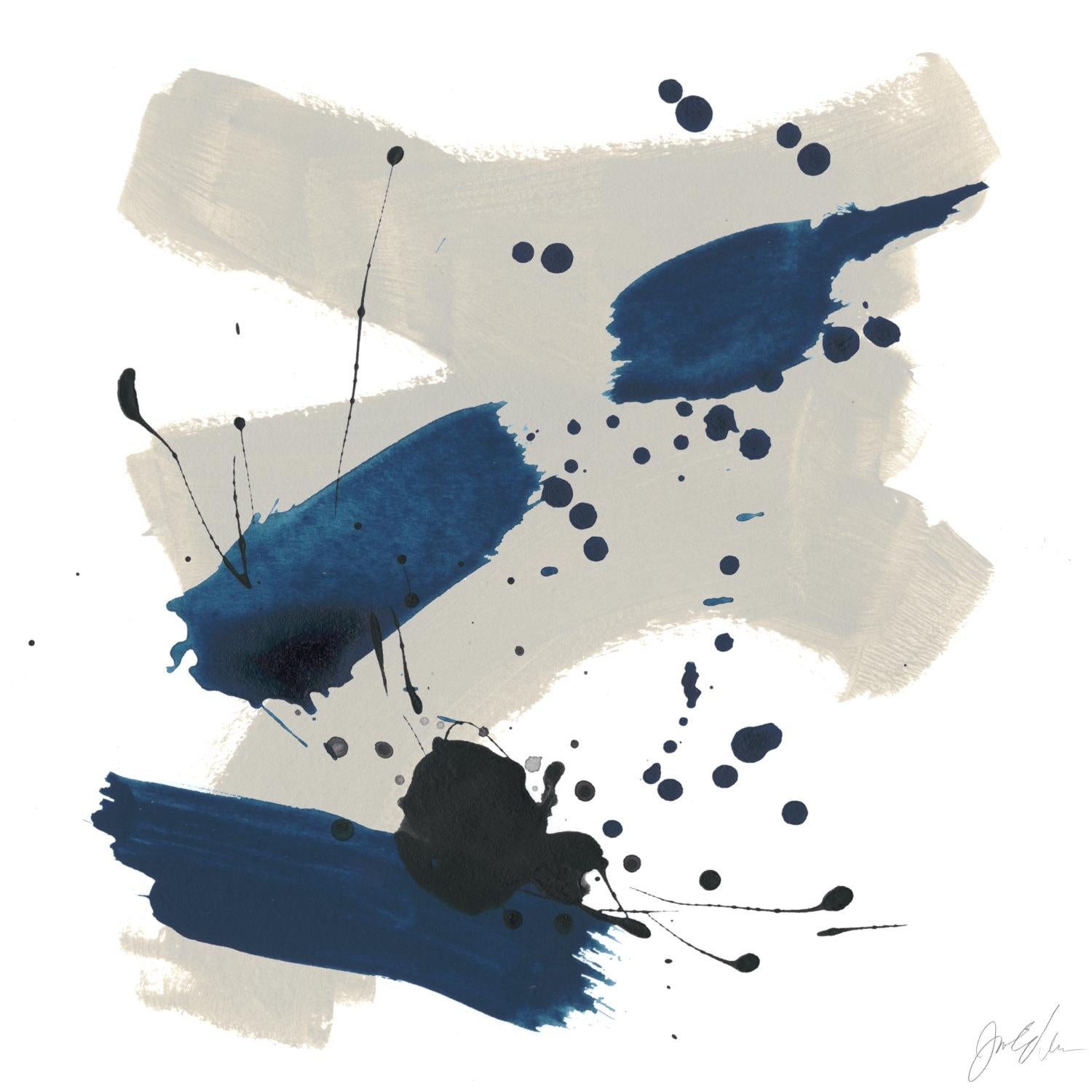 Kanji III by June Erica Vess on GIANT ART - blue abstract