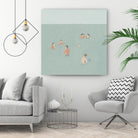 The Swimmers II by Emma Scarvey on GIANT ART - green tropical