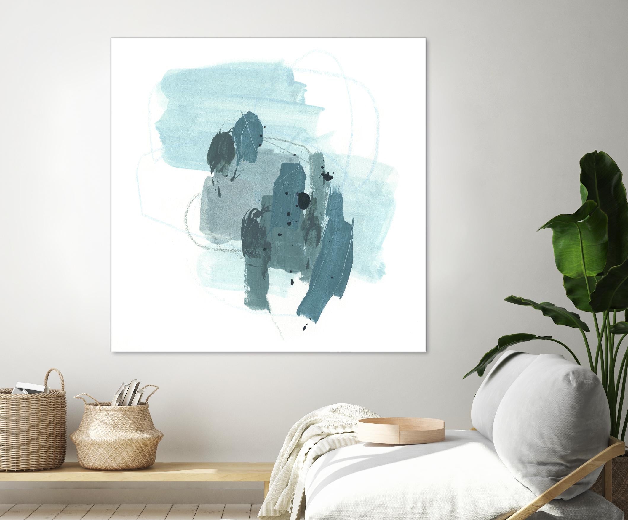 Aqua Stellar I by June Erica Vess on GIANT ART - blue abstract