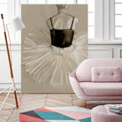 Black Leotard II by Jennifer Paxton Parker on GIANT ART - beige black & white ballerina