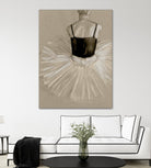 Black Leotard II by Jennifer Paxton Parker on GIANT ART - beige black & white ballerina