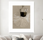 Black Leotard II by Jennifer Paxton Parker on GIANT ART - beige black & white ballerina