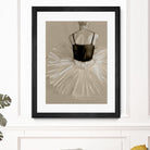 Black Leotard II by Jennifer Paxton Parker on GIANT ART - beige black & white ballerina