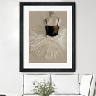Black Leotard II by Jennifer Paxton Parker on GIANT ART - beige black & white ballerina
