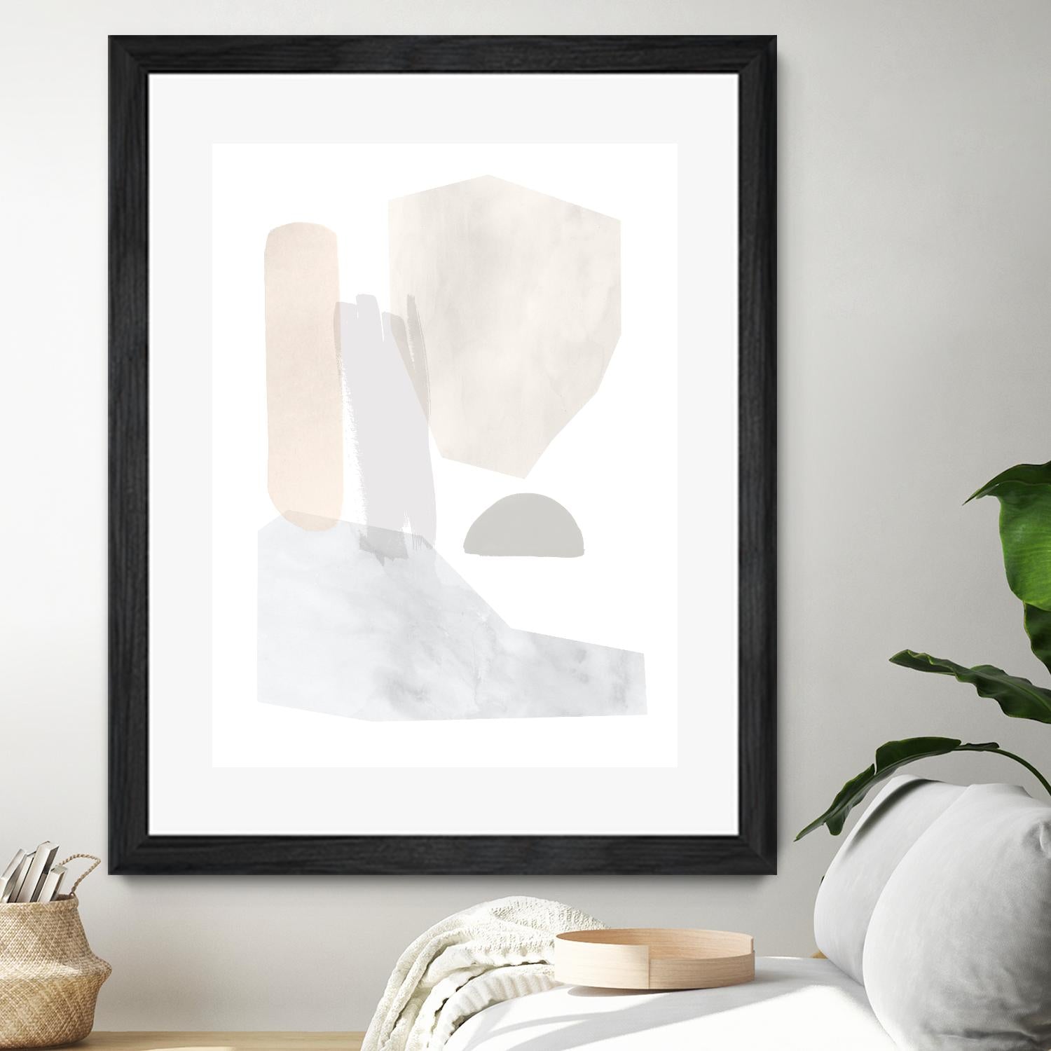 Sweet Simplicity I by Victoria Borges on GIANT ART - neutral abstract