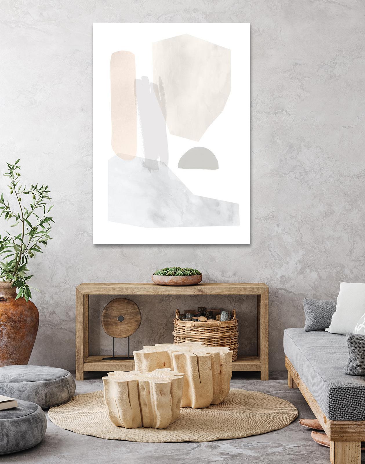 Sweet Simplicity I by Victoria Borges on GIANT ART - neutral abstract