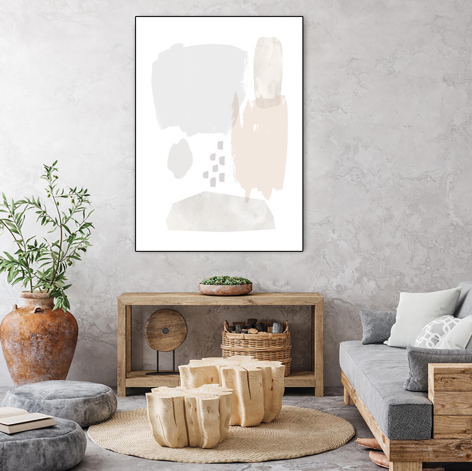 Sweet Simplicity II by Victoria Borges on GIANT ART - neutral abstract