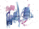 Indigo & Magenta Splash I by Jennifer Goldberger on GIANT ART - blue abstract