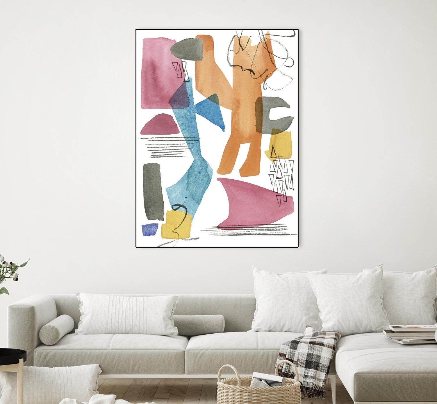 Colors of Sound II by Melissa Wang on GIANT ART - brights abstract