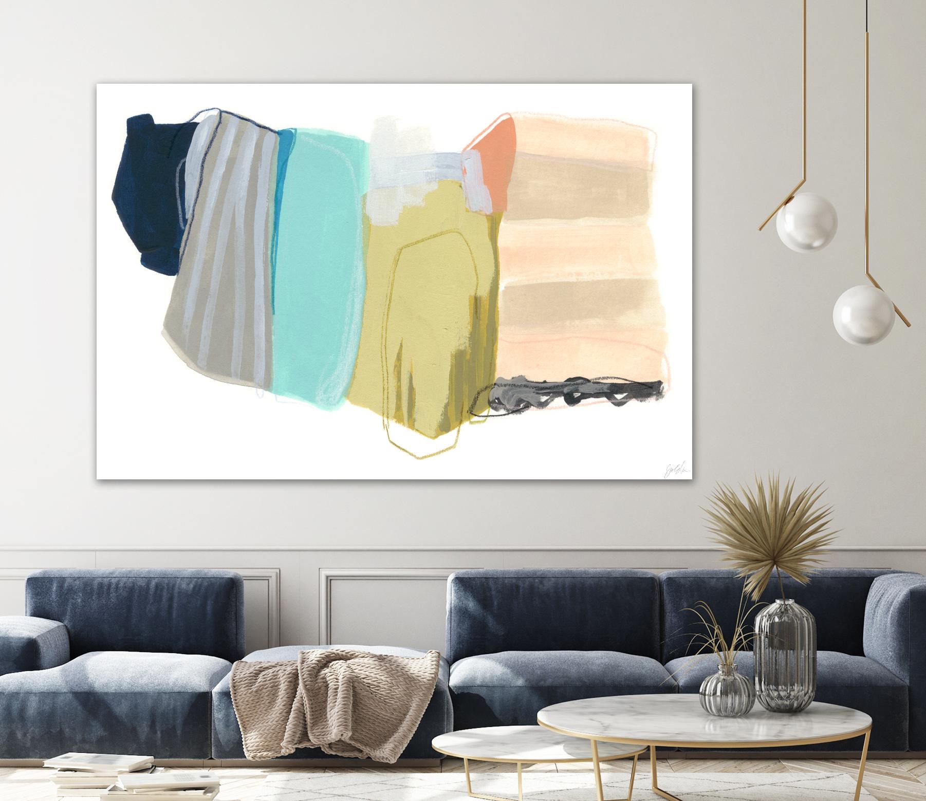 Accordion Fold II by June Erica Vess on GIANT ART - pastels abstract