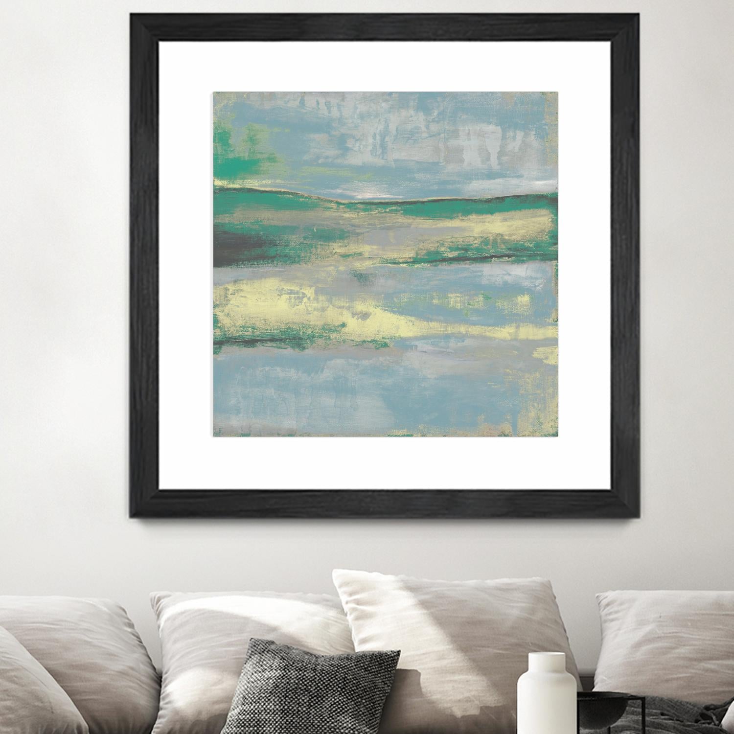 Cool Horizon II by Jennifer Goldberger on GIANT ART - green sea scene