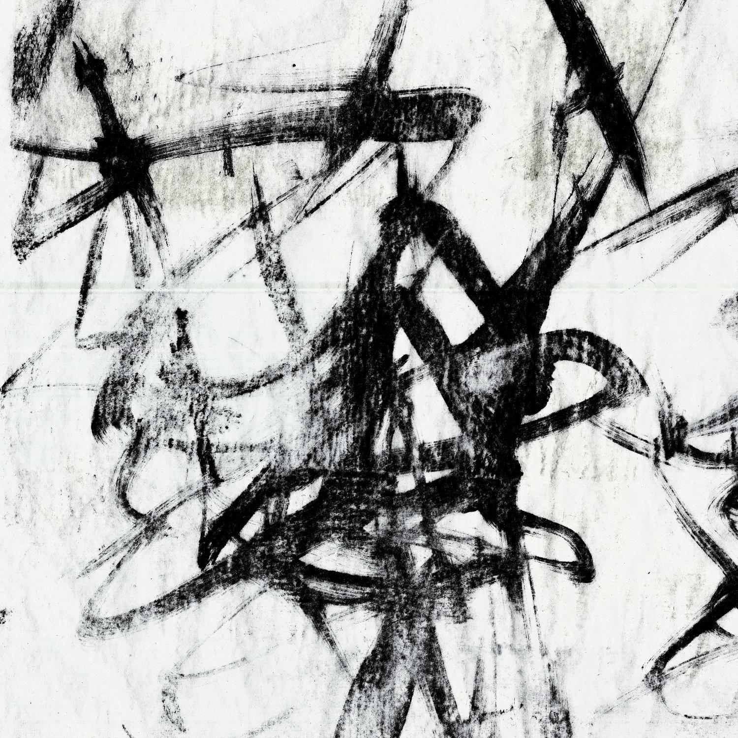 Monotype Scribble I by Jennifer Goldberger on GIANT ART - black abstract