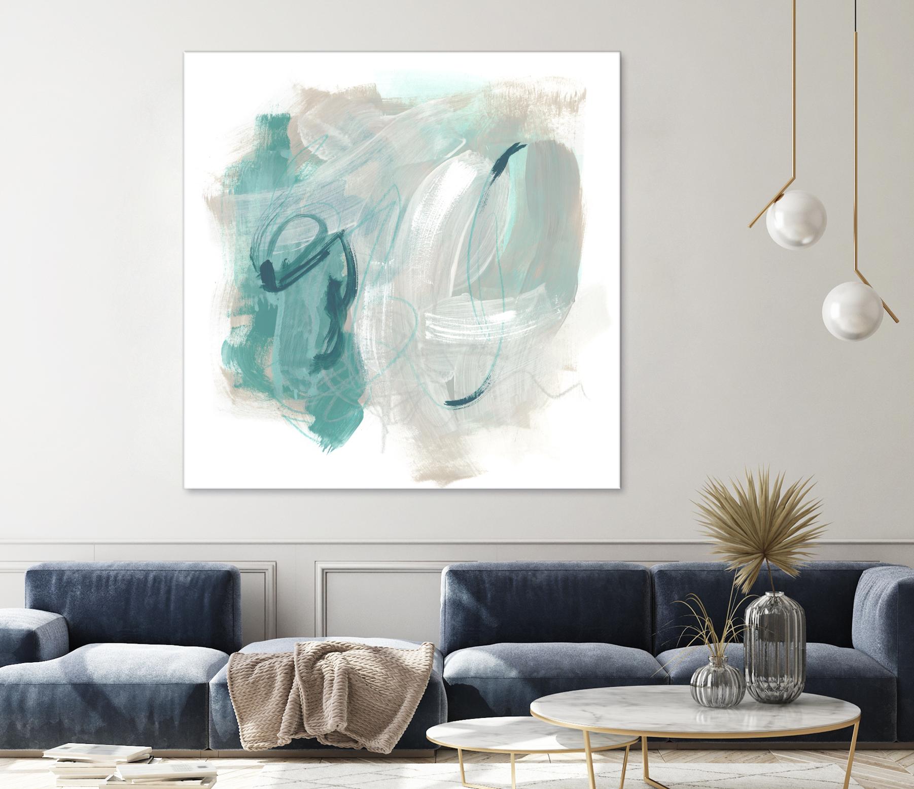 Coastal Fog IV by June Erica Vess on GIANT ART - green abstract