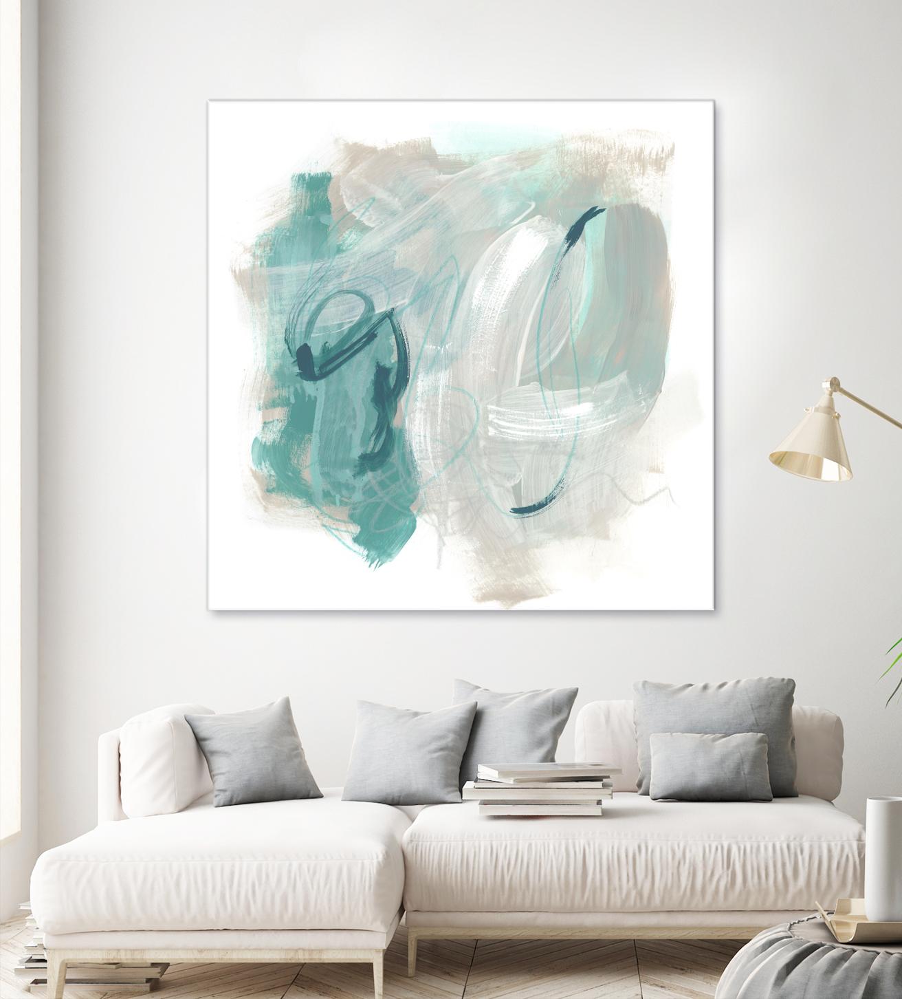 Coastal Fog IV by June Erica Vess on GIANT ART - green abstract