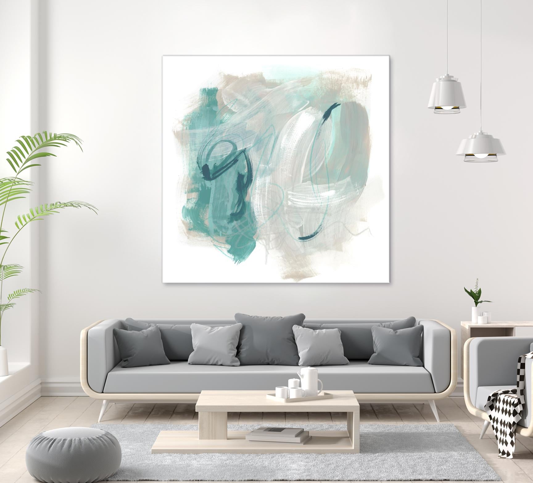 Coastal Fog IV by June Erica Vess on GIANT ART - green abstract