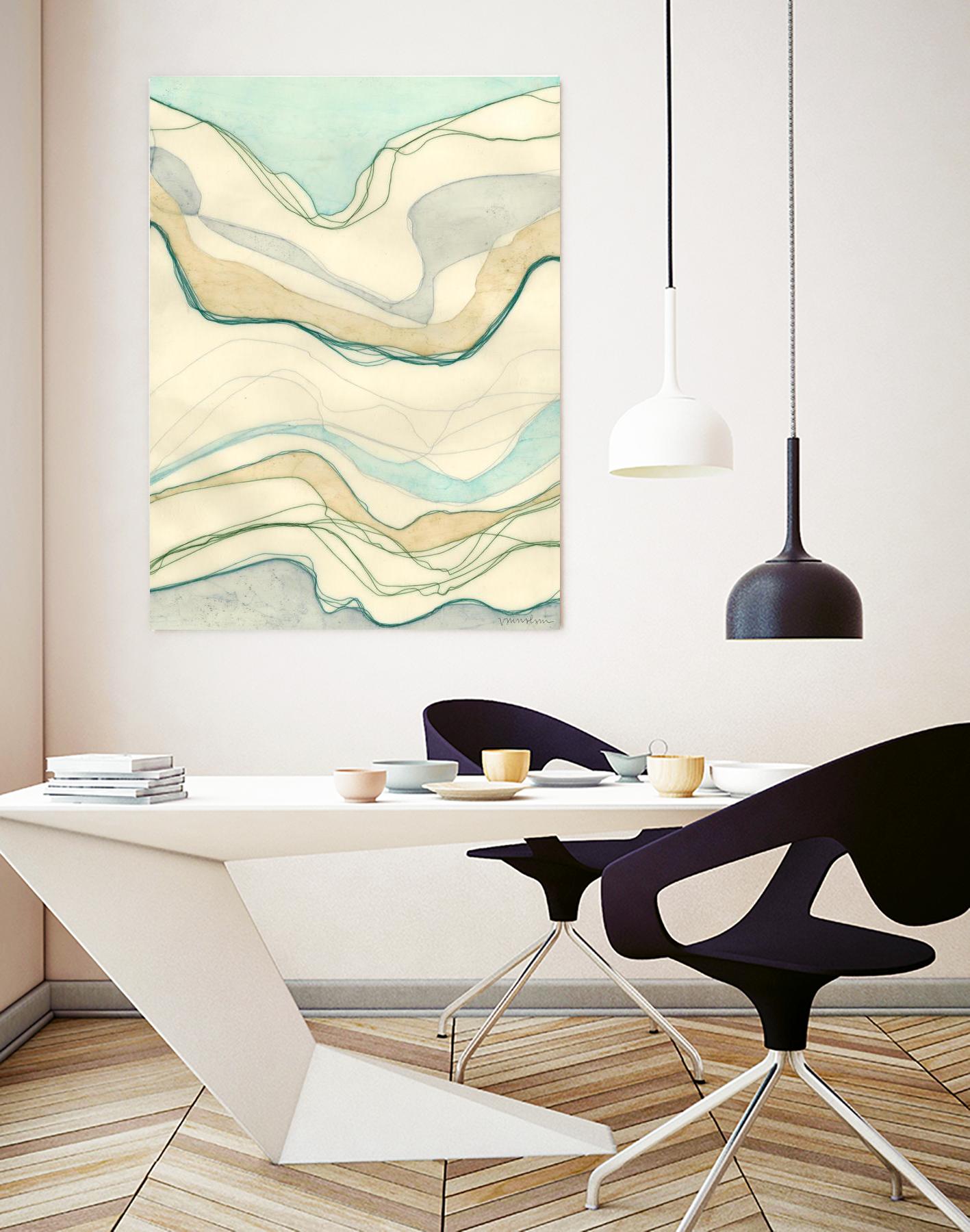 Ocean Cascade I by Vanna Lam on GIANT ART - green abstract