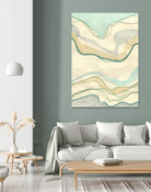 Ocean Cascade I by Vanna Lam on GIANT ART - green abstract