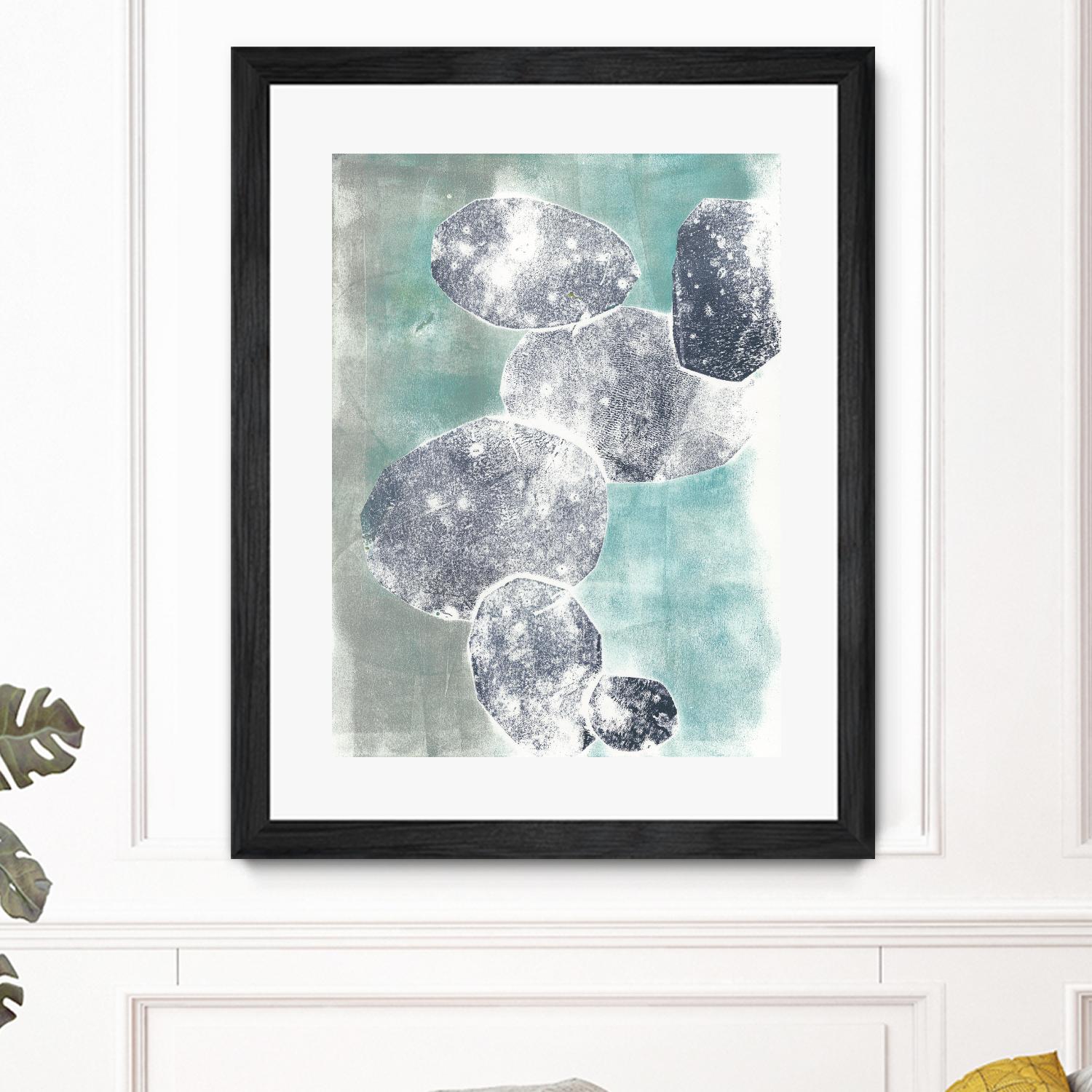 Descending Orbs I by Jennifer Goldberger on GIANT ART - blue abstract