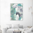 Descending Orbs II by Jennifer Goldberger on GIANT ART - blue abstract