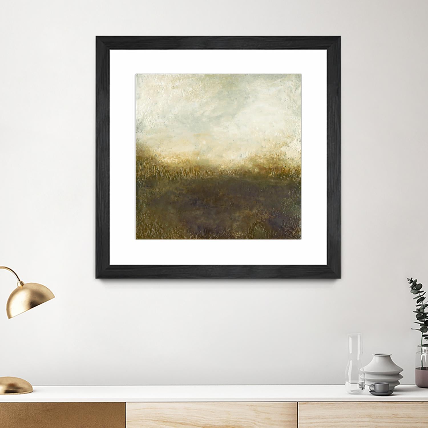 Quiet Marsh III by Sharon Gordon on GIANT ART - brown abstract