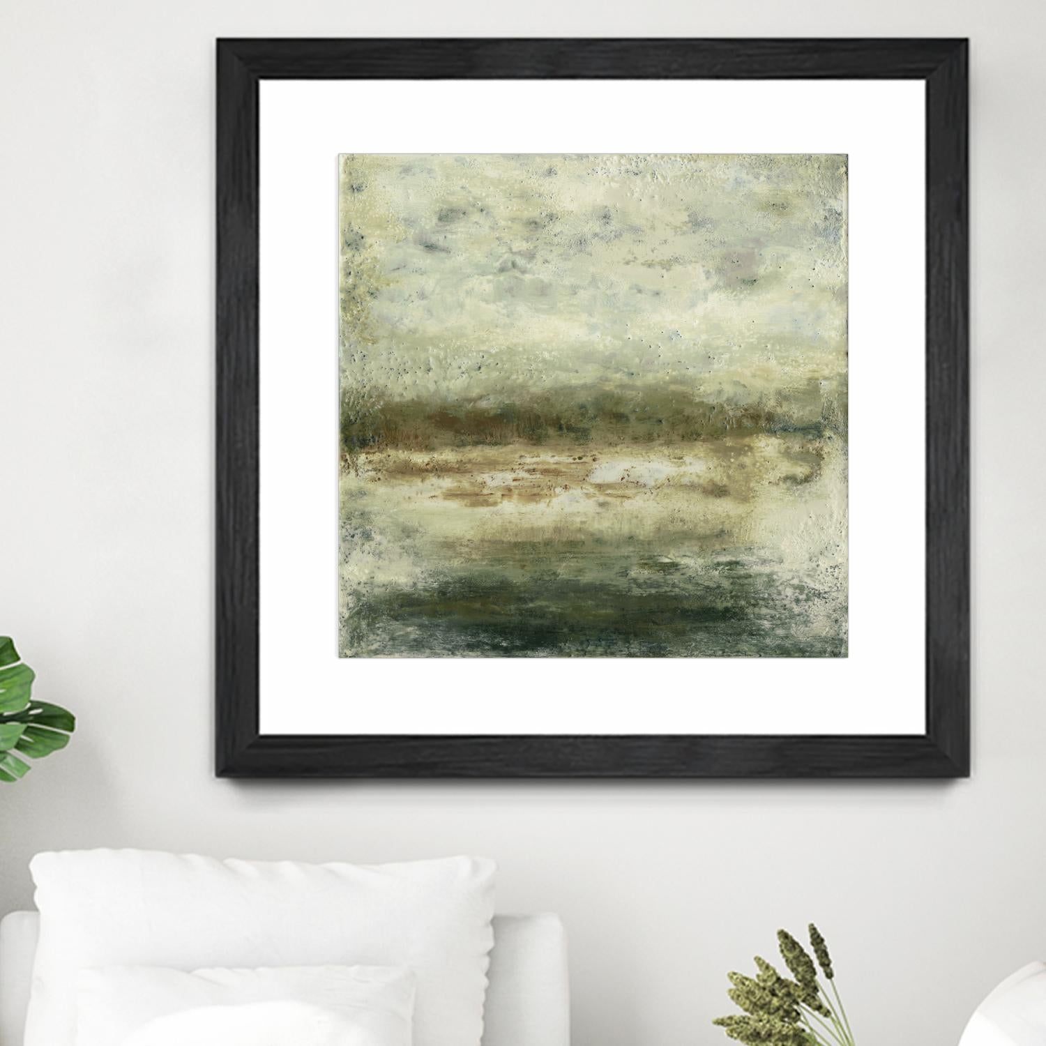 Quiet Marsh IV by Sharon Gordon on GIANT ART - green abstract