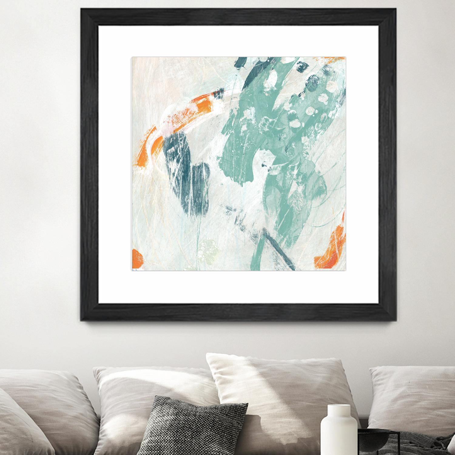 Current Synergy I by June Erica Vess on GIANT ART - green abstract