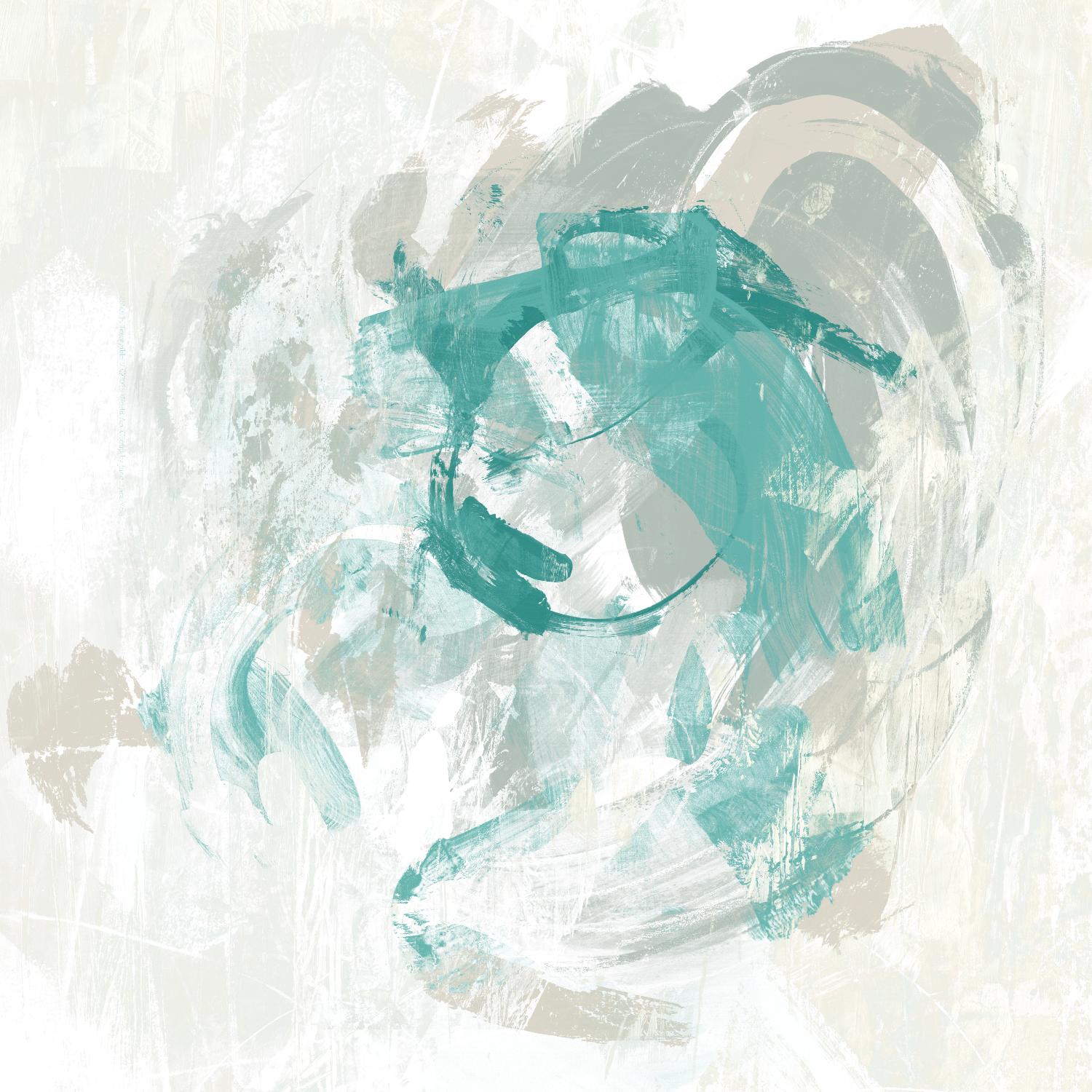 Teal Fog I by June Erica Vess on GIANT ART - green abstract