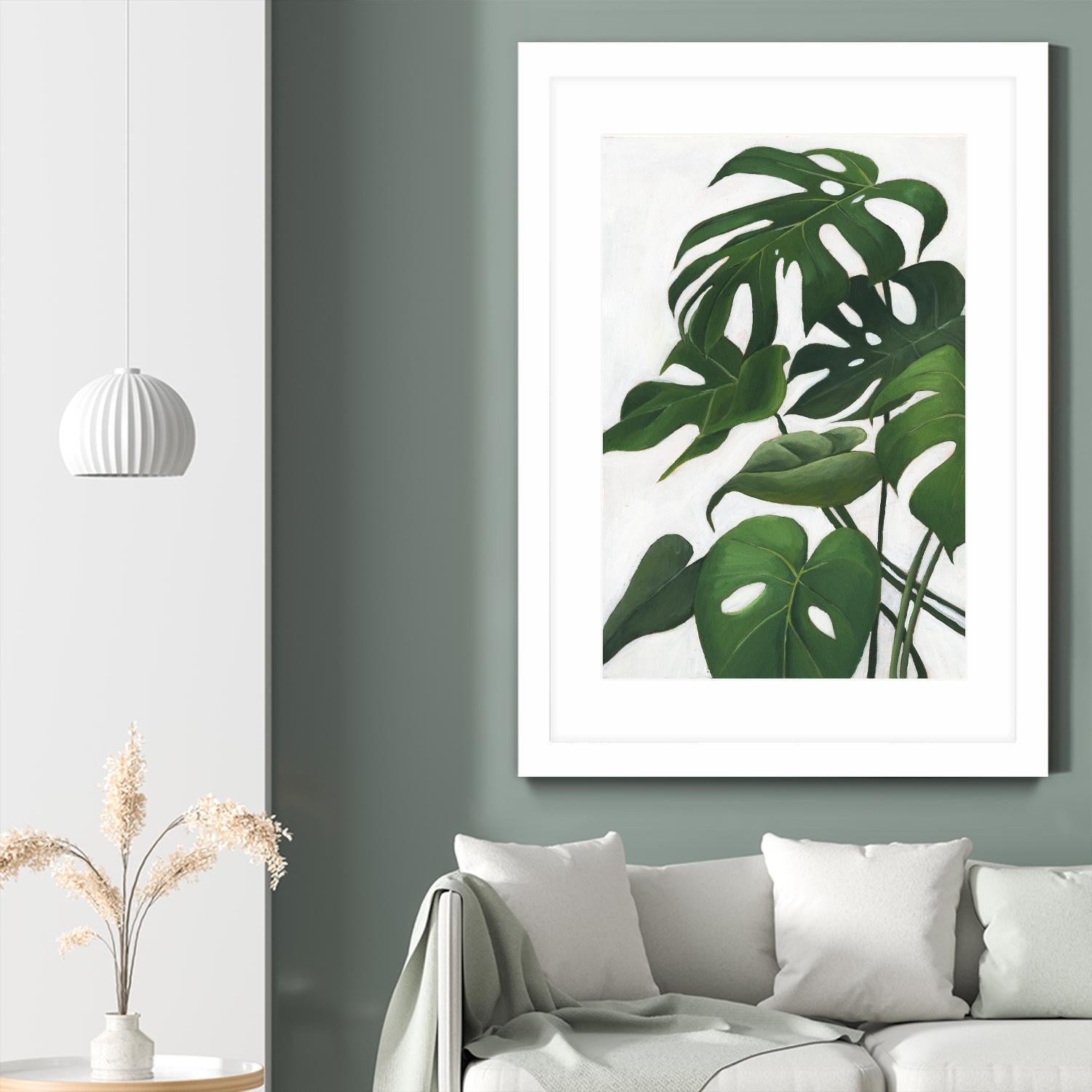 Pura Vida I by Grace Popp on GIANT ART - green coastal & tropical abstract 