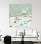 Summer Confetti I by Emma Scarvey on GIANT ART - beige coastal & tropical beach