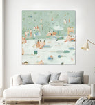 Summer Confetti I by Emma Scarvey on GIANT ART - beige coastal & tropical beach