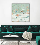 Summer Confetti I by Emma Scarvey on GIANT ART - beige coastal & tropical beach