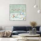 Summer Confetti II by Emma Scarvey on GIANT ART - green coastal & tropical abstract